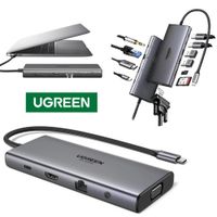 Adaptador Tipo C 11 En 1 Multiport Hub Lan Hdmi Vga 4k Ugreen