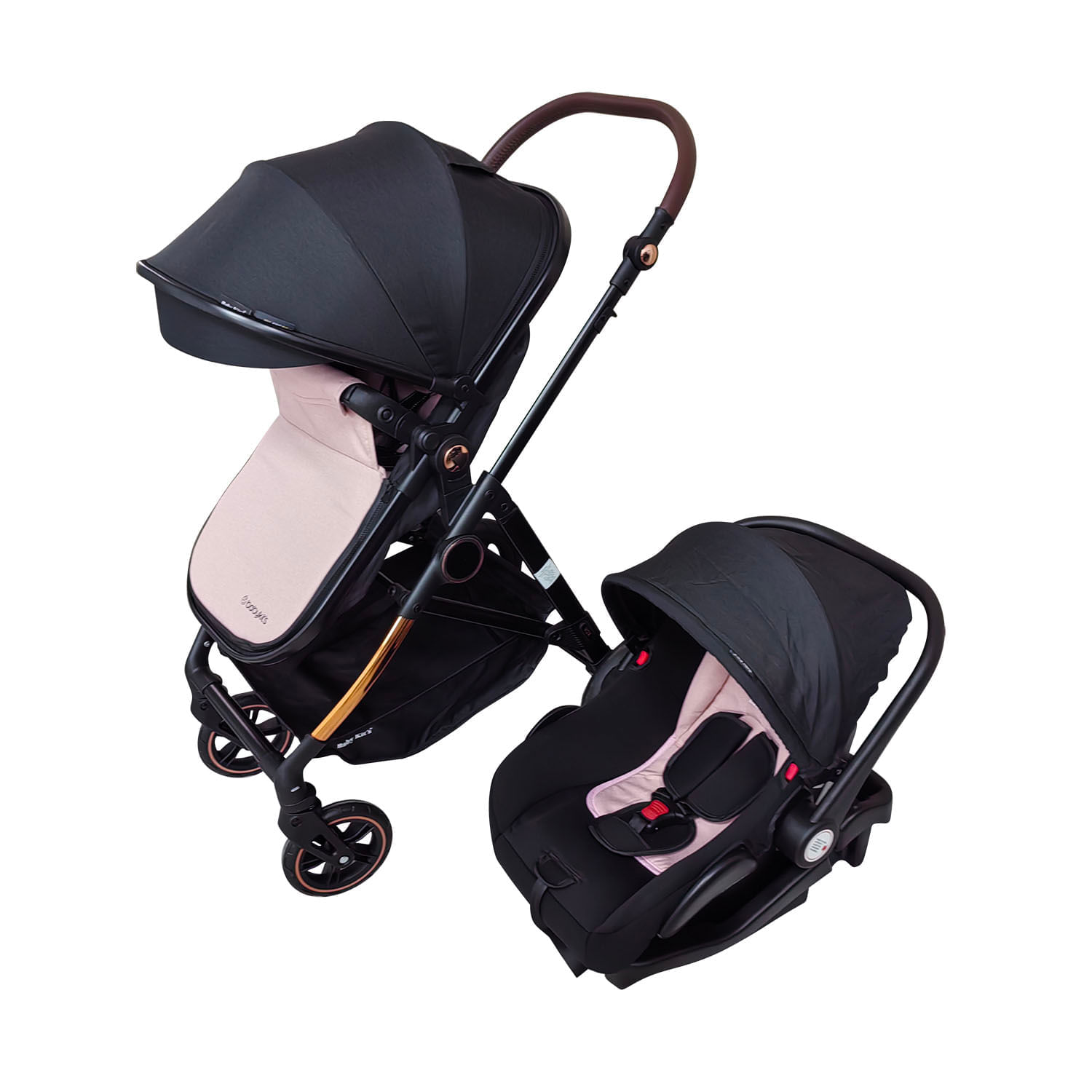 Coche Para Bebé Baby Kits Vox Ts Con Portabebé Rosa