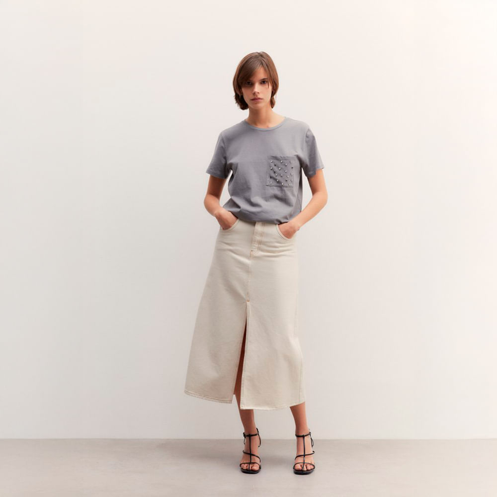 Polo Mujer Sfera Mc Meson Crochet Gris