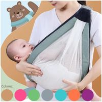 Porta Bebe Fular Verde con Malla Blanca