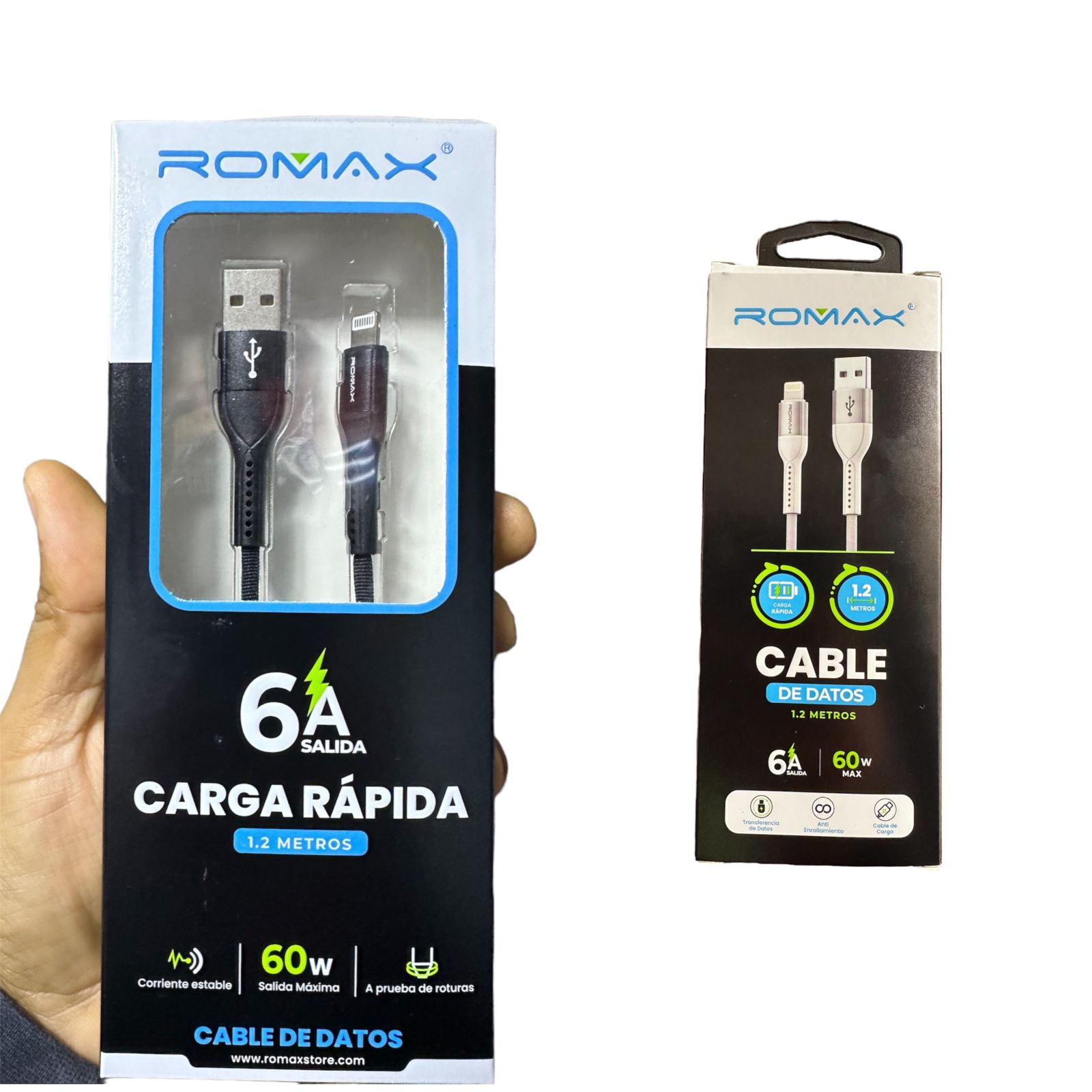 Cable Cargador tipo USB a Iphone Carga rápida 1.2 M