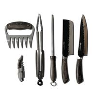SET DE CUCHILLOS Y UTENSILIOS CUERO PREMIUM WAYU