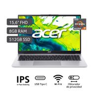 Portátil ACER Apire Lite AL15-43P-R8W7 de 15,6"" con AMD Ryzen 7, 8 GB, SSD de 512 GB