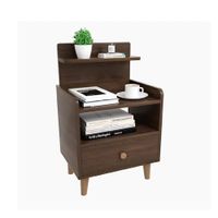 Mesa de Noche Multiusos Yida color Marrón 1 cajón mas Repisas TU MESITA