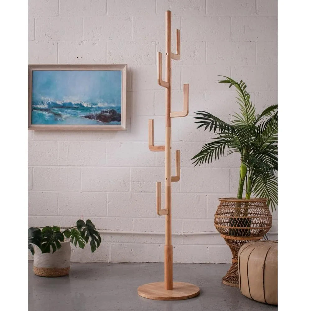 PERCHERO VINTAGE DE MADERA PINO LUCAS DE 180 CM ALTO TU MESITA