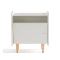 Velador Clásico Alison color Blanco 1 puerta TU MESITA