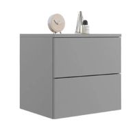 Velador Flotante Margot color Gris Claro 2 cajones TU MESITA