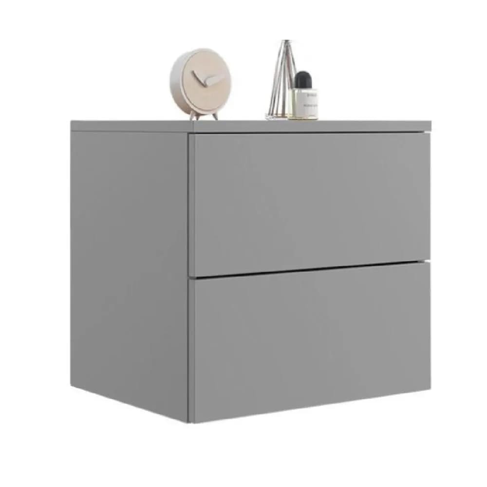 Velador Flotante Margot color Gris Claro 2 cajones TU MESITA