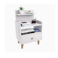 Mesa de Noche Multiusos Yida color Blanco 1 cajón mas Repisas TU MESITA