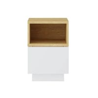 Mesa de Noche Moderna Colan color Blanco/Duna 1 cajón TU MESITA