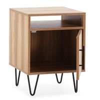 Velador Mesa de Noche Mitre color Marrón 1 puerta TU MESITA