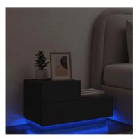 Velador Multiusos Mirtha color Negro 2 cajones TU MESITA