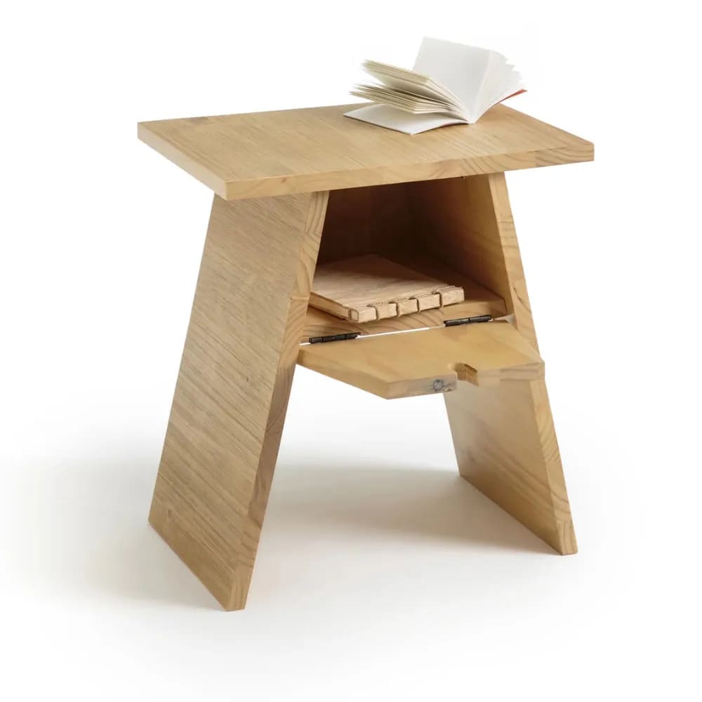 Velador Mesita de Noche Multiusos Vilma color Rovere 1 puerta TU MESITA