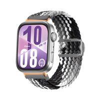 Correa de Nylon Para Huawei Watch Fit 4 Broche PVC Gold Rose Gris Tricolor