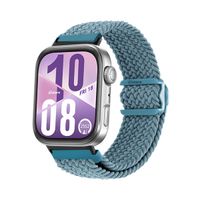 Correa de Nylon Para Huawei Watch Fit 4 Broche PVC Black Celeste