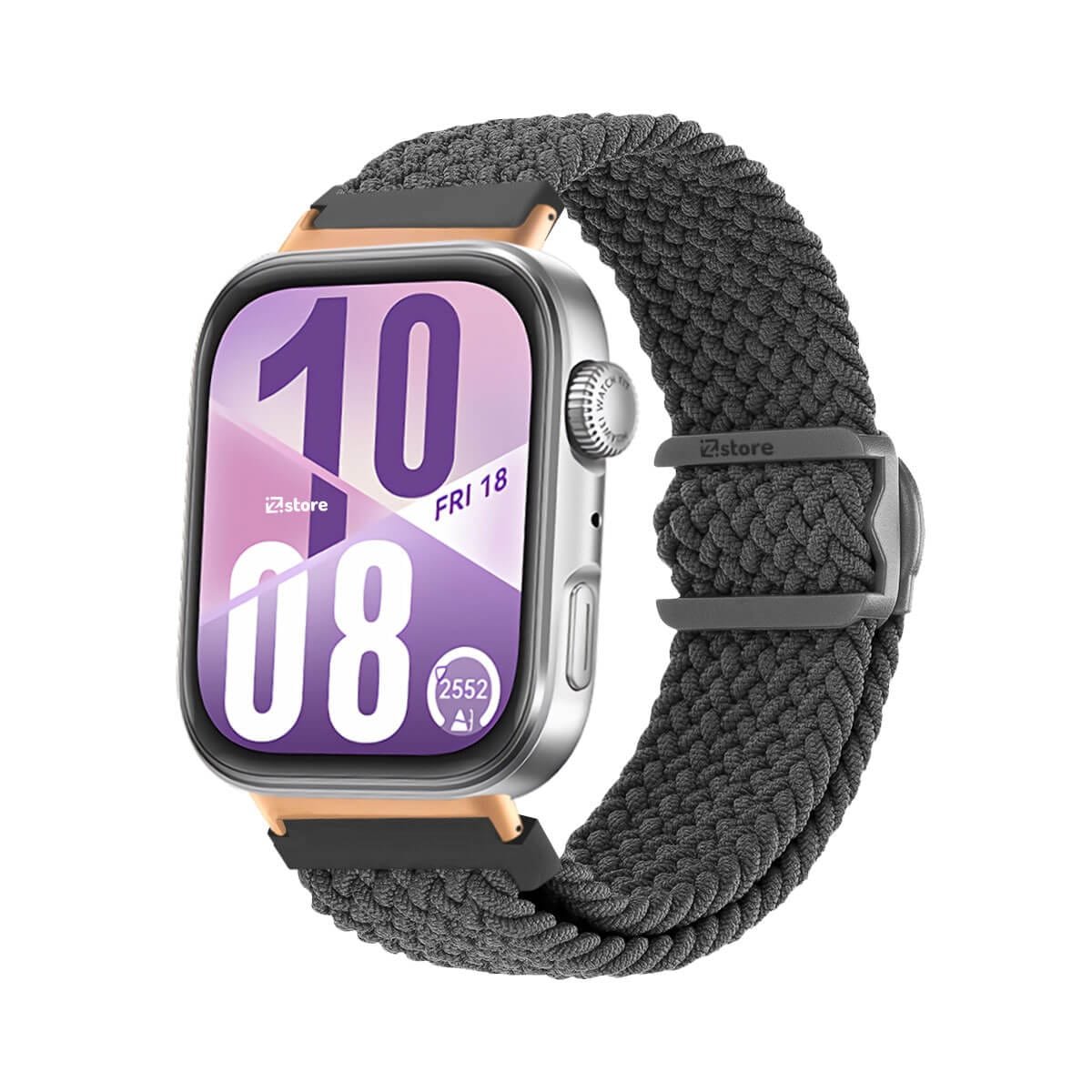 Correa de Nylon Para Huawei Watch Fit 4 Broche PVC Gold Rose Gris