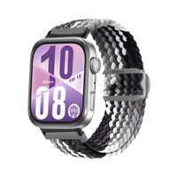 Correa de Nylon Para Huawei Watch Fit 4 Broche PVC Black Gris Tricolor