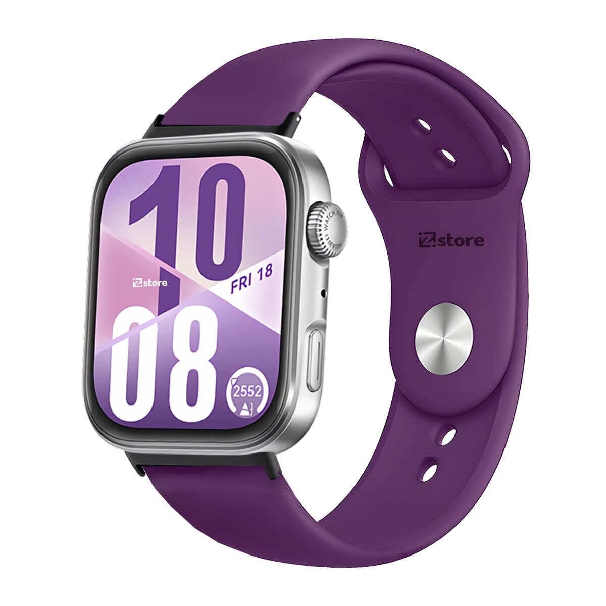 Correa Silicona Para Huawei Watch Fit 4 Broche Metal Black Morado