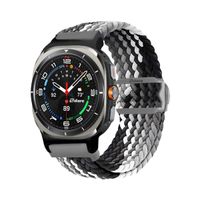 Correa de Nylon Para Samsung Galaxy Watch Ultra Gris Tricolor