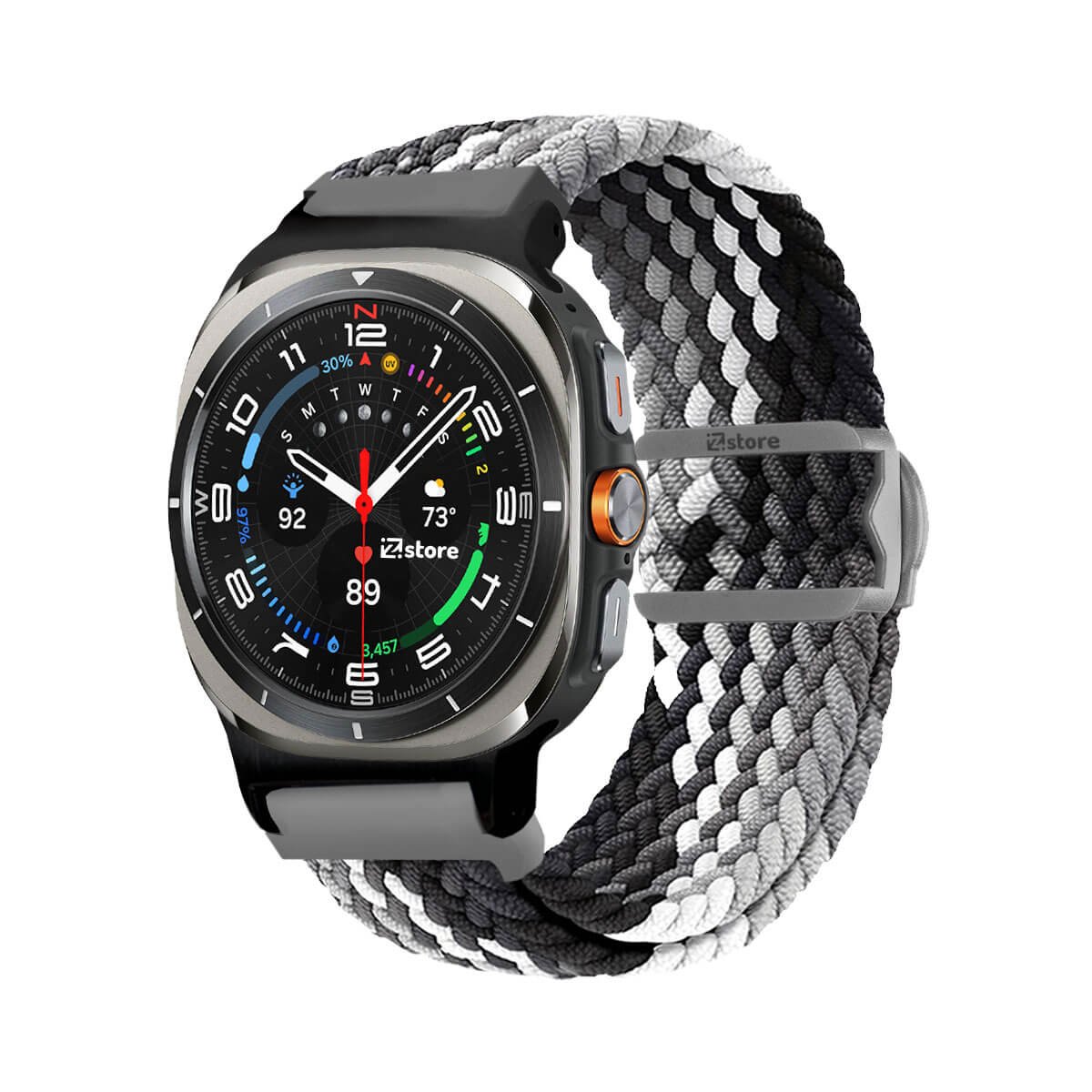 Correa de Nylon Para Samsung Galaxy Watch Ultra Gris Tricolor