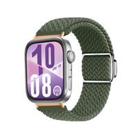 Correa de Nylon para Huawei Watch Fit 4 Broche Magnético Gold Rose Verde militar