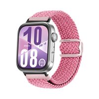 Correa de Nylon Para Huawei Watch Fit 4 Broche PVC Black Rosado