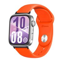 Correa Silicona Para Huawei Watch Fit 4 Broche Metal Black Naranja
