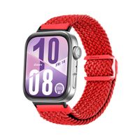 Correa de Nylon Para Huawei Watch Fit 4 Broche PVC Black Rojo