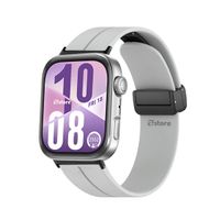 Correa Silicona Para Huawei Watch Fit 4 Broche Magnetico Black Gris Claro