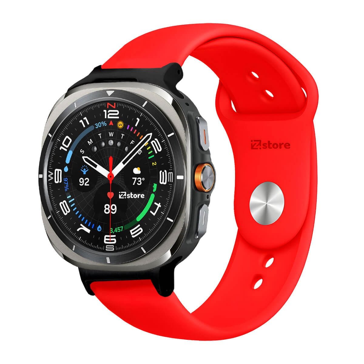 Correa Silicona Para Samsung Galaxy Watch Ultra Broche Rojo