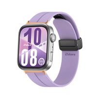 Correa Silicona Para Huawei Watch Fit 4 Broche Magnetico Gold Rose Lila