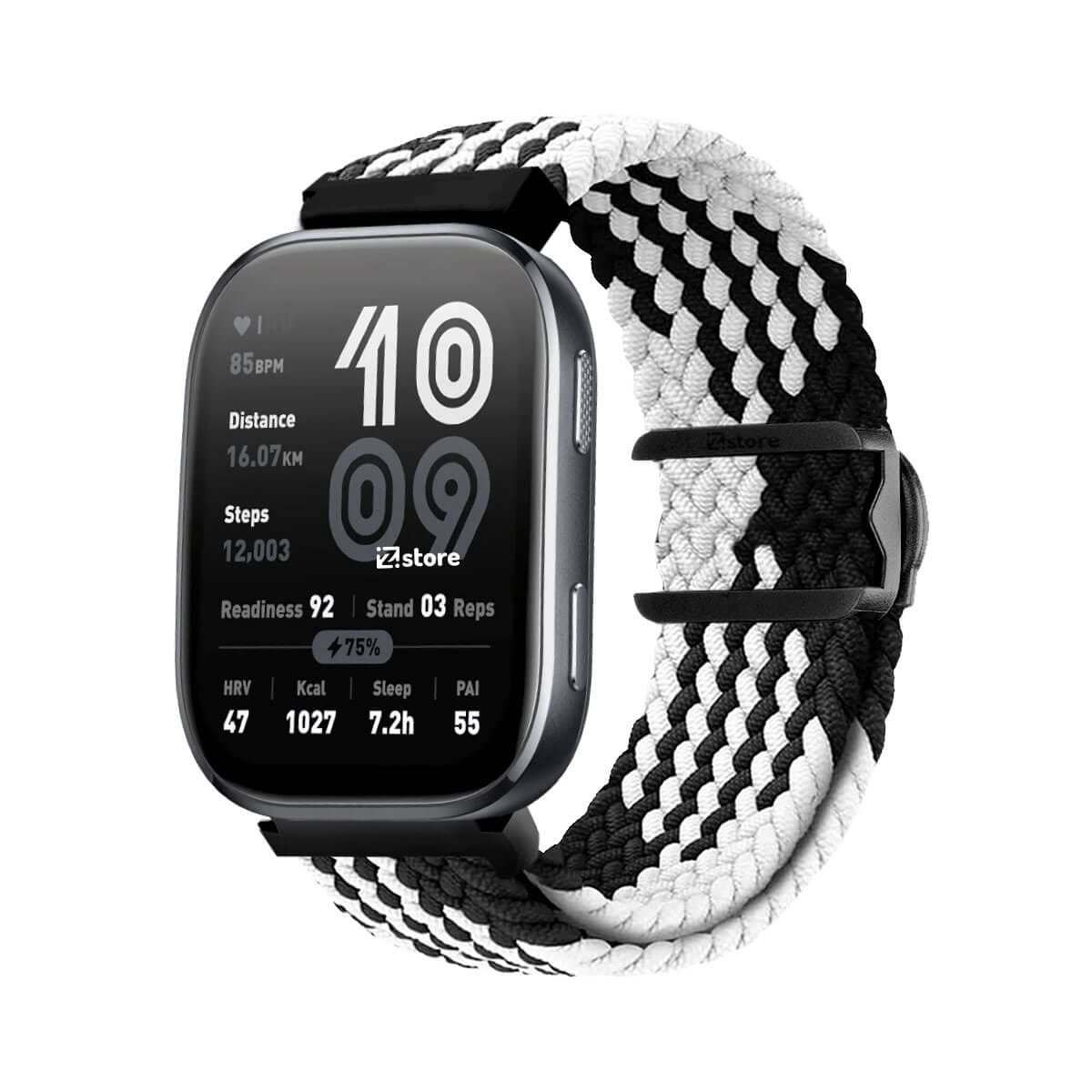 Correa de Nylon Para Amazfit Bip 6 Broche PVC Negro Bicolor