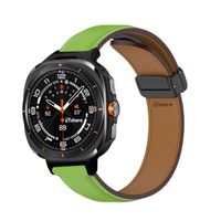 Correa de Cuero Para Samsung Galaxy Watch Ultra Magnético Verde