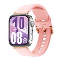 Correa Silicona Para Huawei Watch Fit 4 Hebilla Gold Rose Rosado