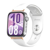 Correa Silicona Para Huawei Watch Fit 4 Broche Metal Gold Rose Blanco