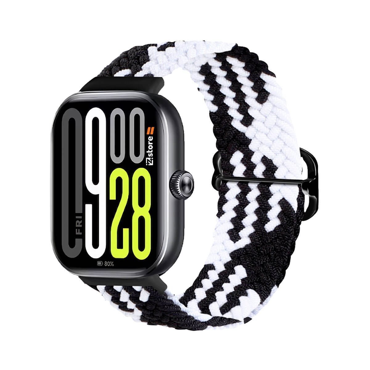 Correa de Nylon Para Xiaomi SmartBand 9 Pro Bicolor Negro