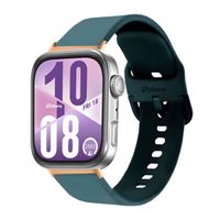Correa Silicona Para Huawei Watch Fit 4 Hebilla Gold Rose Verde Oscuro