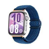 Correa de Nylon Para Huawei Watch Fit 4 Broche PVC Gold Rose Azul Oscuro