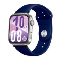 Correa Silicona Para Huawei Watch Fit 4 Broche Metal Black Azul Oscuro