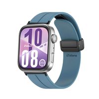 Correa Silicona Para Huawei Watch Fit 4 Broche Magnetico Black Azul Acero
