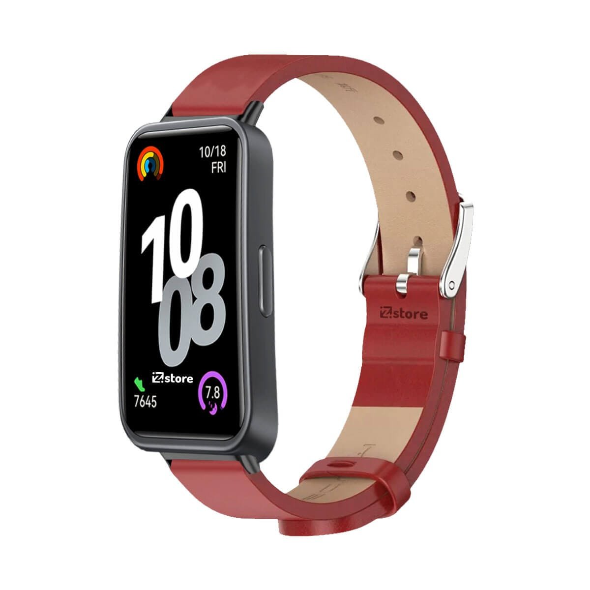 Correa de Cuero Para Huawei Band 9 Rojo