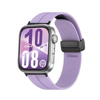 Correa Silicona Para Huawei Watch Fit 4 Broche Magnetico Black Lila