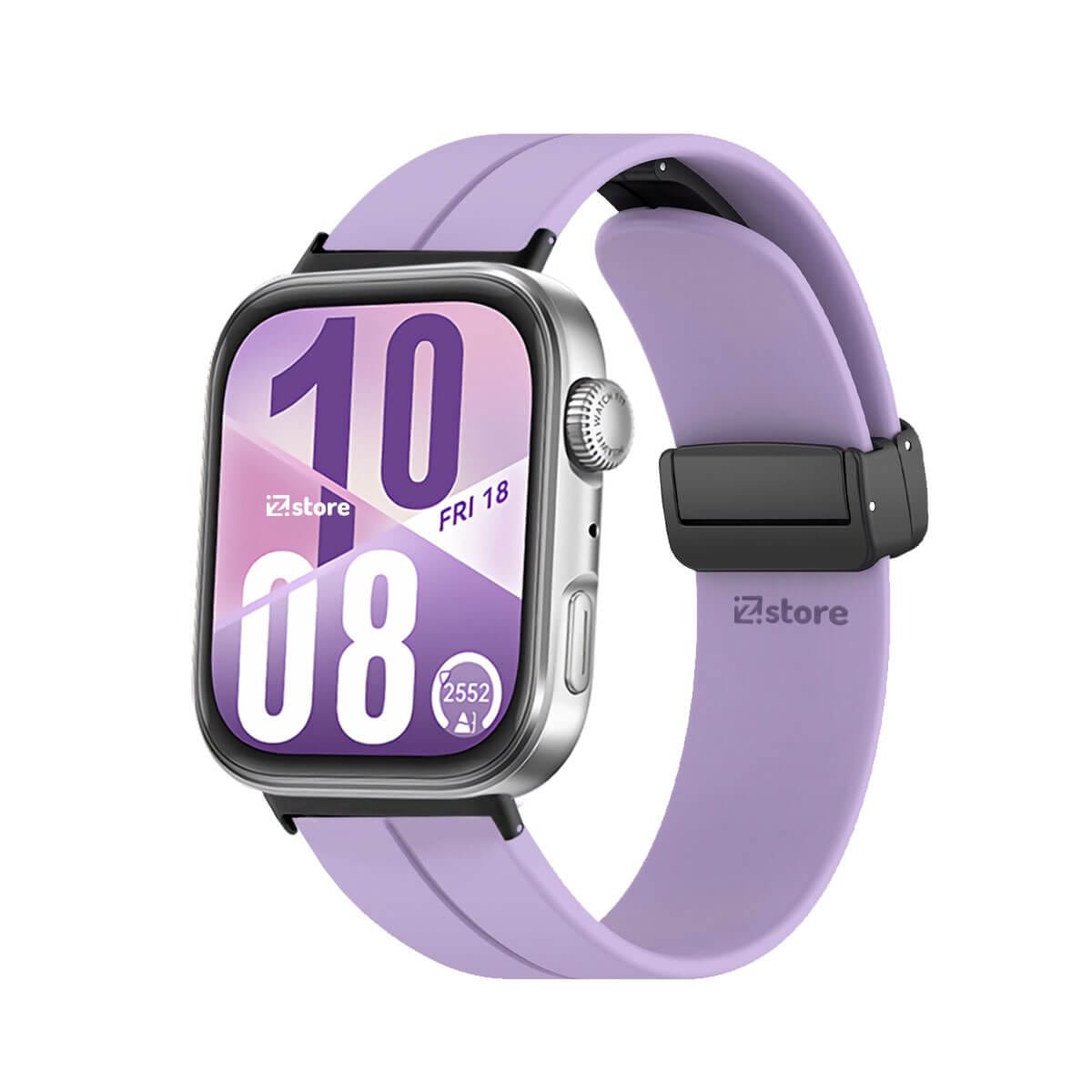 Correa Silicona Para Huawei Watch Fit 4 Broche Magnetico Black Lila