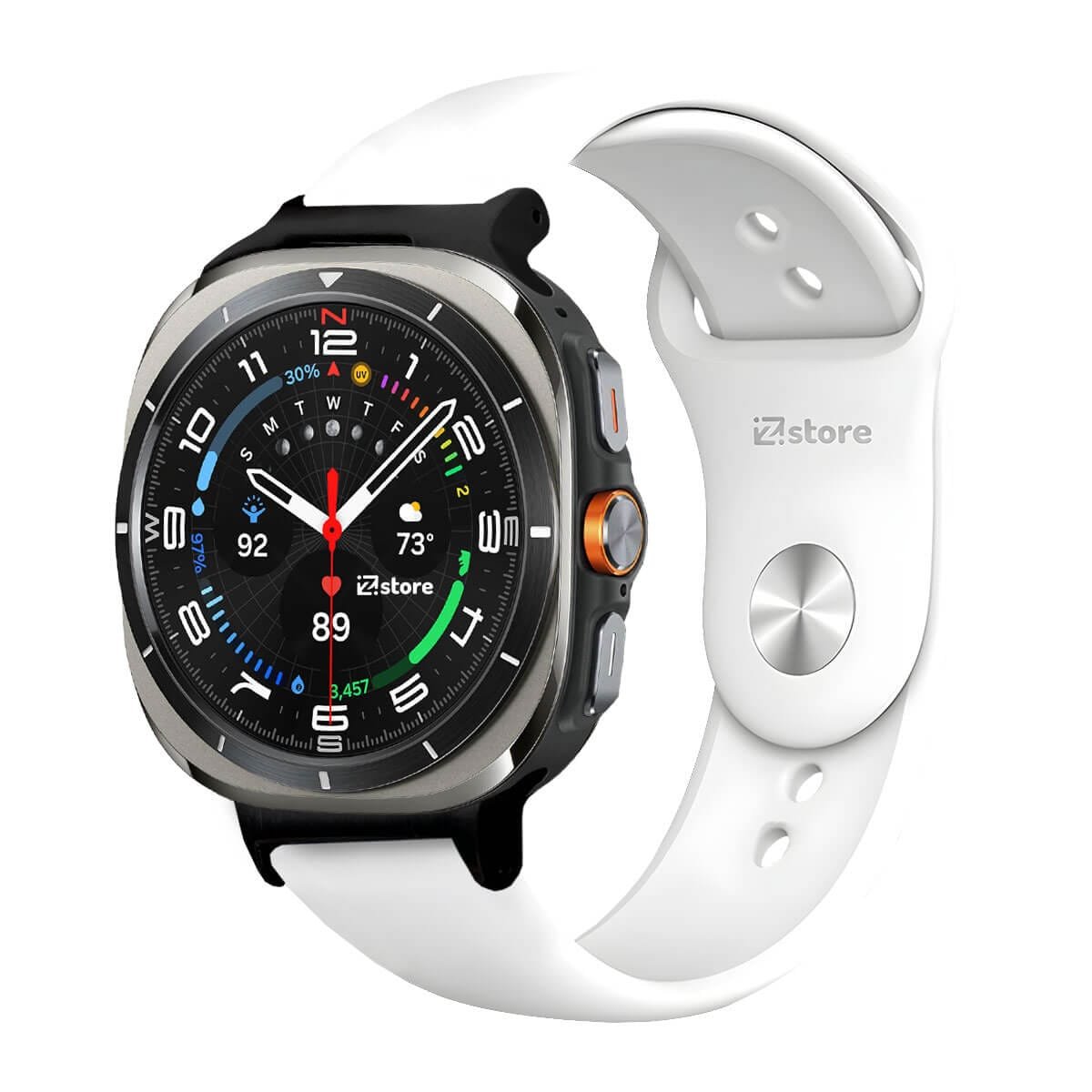 Correa Silicona Para Samsung Galaxy Watch Ultra Broche Blanco