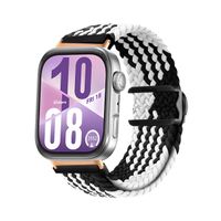 Correa de Nylon Para Huawei Watch Fit 4 Broche PVC Gold Rose Negro Bicolor