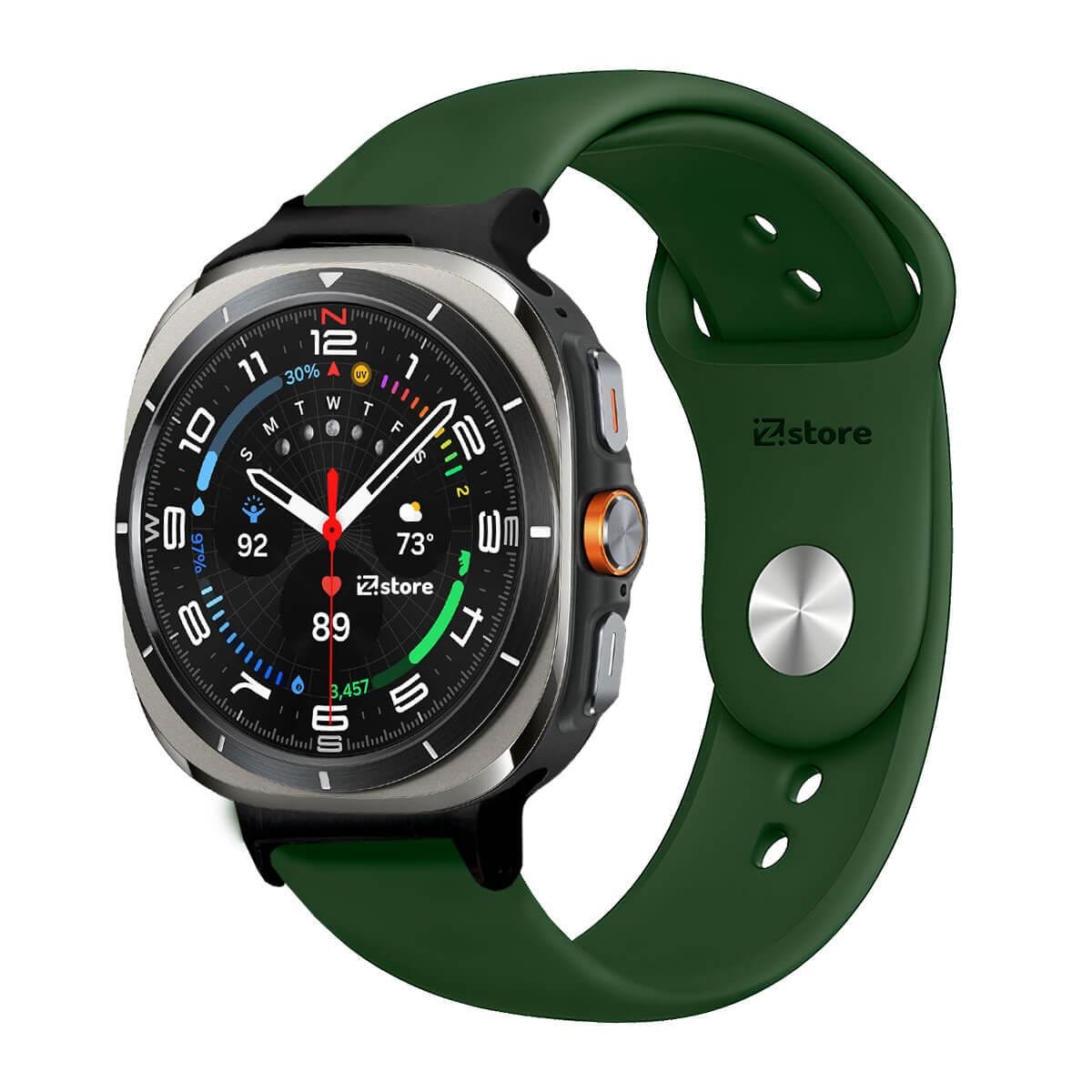 Correa Silicona Para Samsung Galaxy Watch Ultra Broche Verde Militar