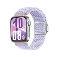 Correa de Nylon para Huawei Watch Fit 4 Broche Magnético Gold Rose Lila