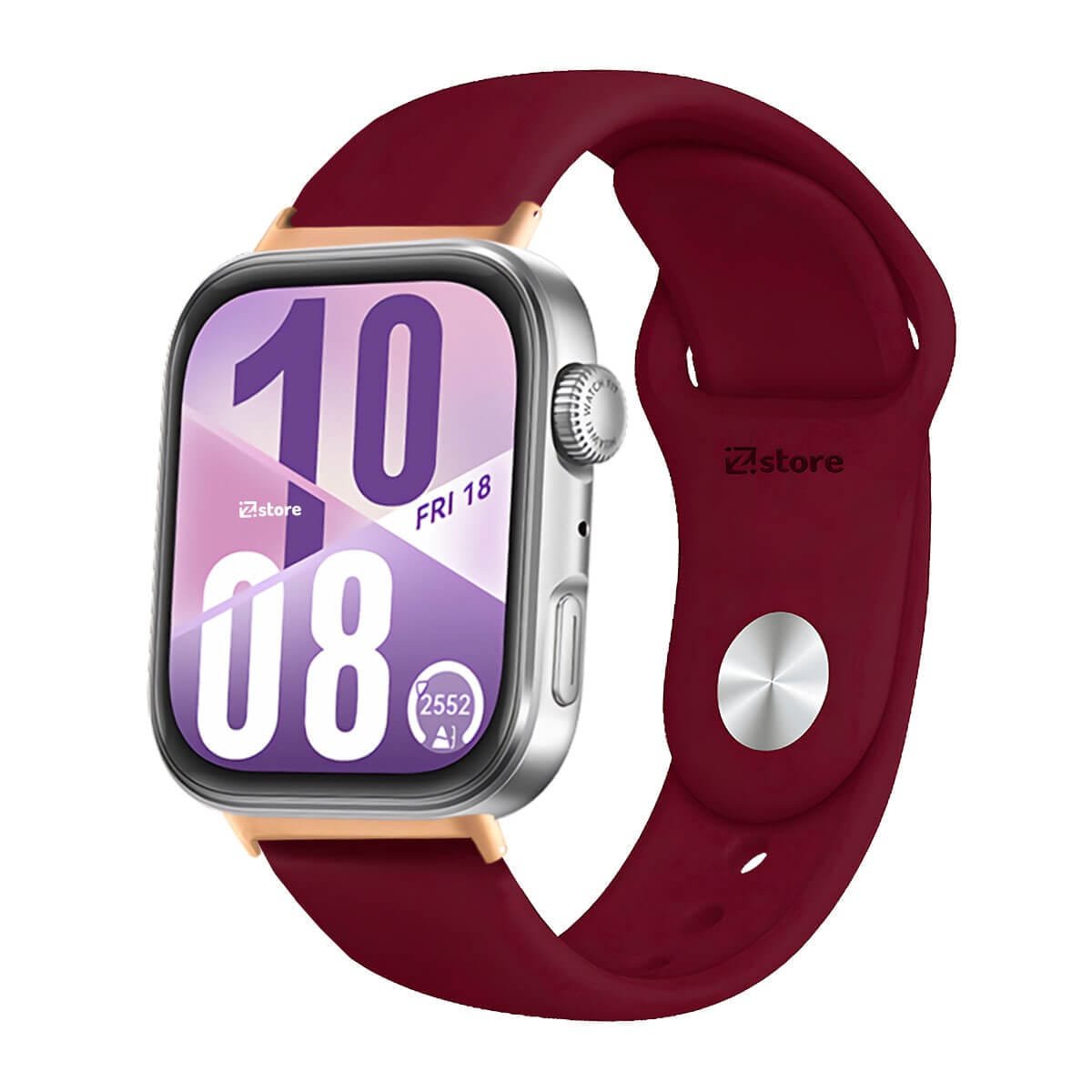 Correa Silicona Para Huawei Watch Fit 4 Broche Metal Gold Rose Vino