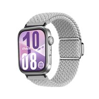 Correa de Nylon para Huawei Watch Fit 4 Broche Magnético Black Gris claro