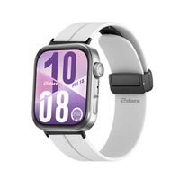 Correa Silicona Para Huawei Watch Fit 4 Broche Magnetico Black Blanco